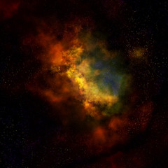 Fototapeta na wymiar nebula cloud in outer space