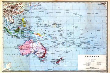 The colourful Map of Oceania