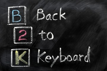 Fototapeta premium Acronym of B2K - Back to Keyboard