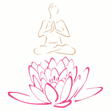 Lotus pose of yoga