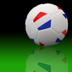 Obraz premium Netherlands flag on 3d Football