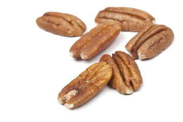 Pecans Over White