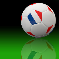 Fototapeta premium France flag on 3d Football