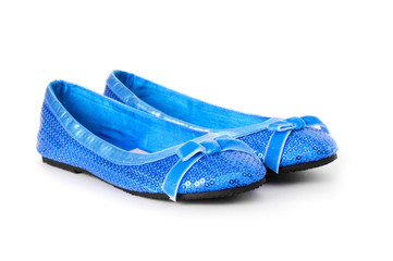 Ballet shoes isolated on the white