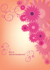 abstract flower pink background eps 10