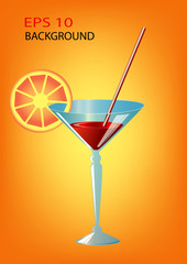 coctail in glass vector eps 10