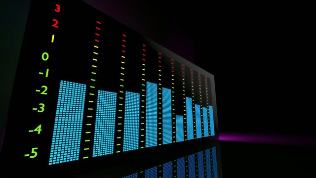 Vu meter, music concept