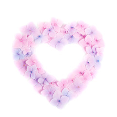 Pink flower heart