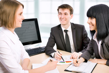 Young business people