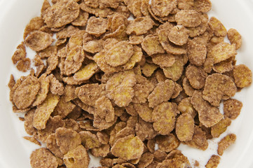 牛乳とコーンフレークの背景