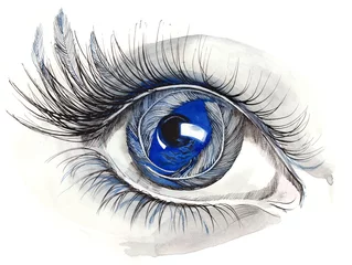 Wandaufkleber abstraktes menschliches Auge (Serie C) © ankdesign