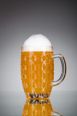 Beer glass on the table