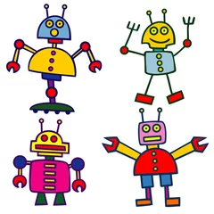 Zelfklevend Fotobehang robots © bobyramone