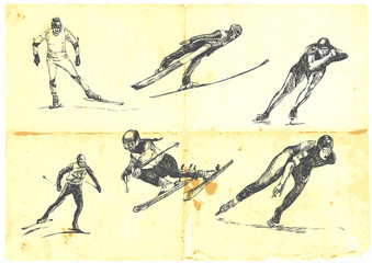 a large collection of winter sports