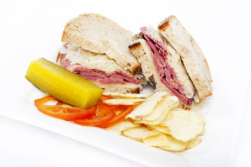 Corned beef reuben sandwich