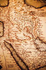 antique map of the Arabian Peninsula