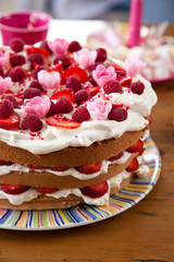Colorful birthday cake