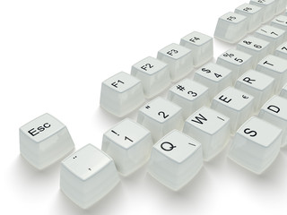 white key in a keyboard