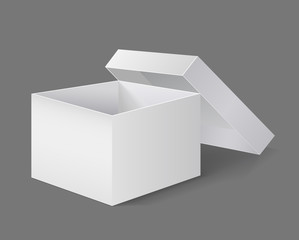 Packing box on grey background.