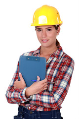 Woman engineer in construction industry