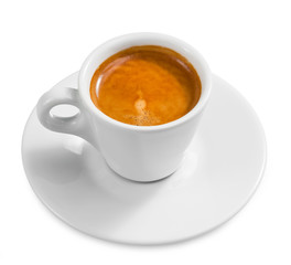 Coffee espresso isolated on white
