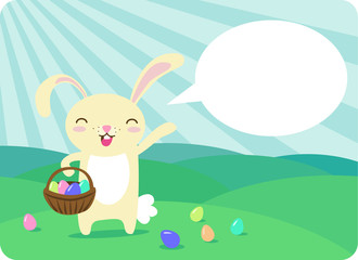 Obraz na płótnie Canvas Easter bunny card