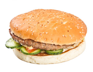 hamburger isolated on white