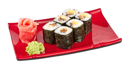 Sushi rolls made of mushroom