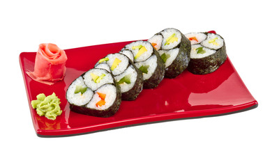 japan vegetarian roll with vegetables
