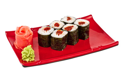 japan vegetarian roll with tomato
