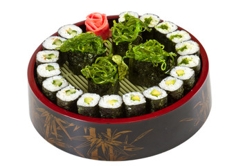 sushi and roll vegetarian set