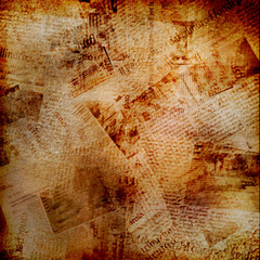 Grunge abstract background with old newspaper
