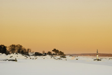 Swedish coast in winter 2