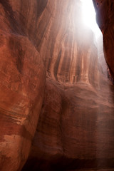Light in the Siq in Petra, Jordan.