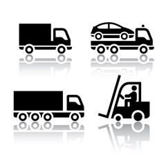 Set of transport icons - truck