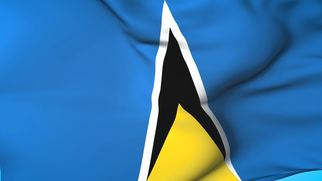 St Lucia Waving Flag