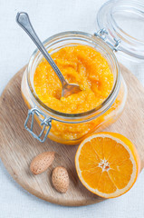 Close up of orange jam
