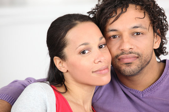 portrait of young coloured couple