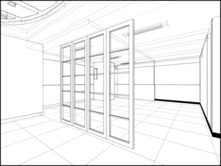Abstract Interior Construction Vector 221