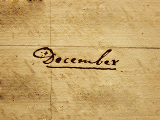 100 years old handwritten december