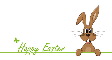 Hase schaut hervor - Happy Easter - Osterhase