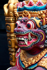 Fototapeta na wymiar Balinese wooden Barong Statue