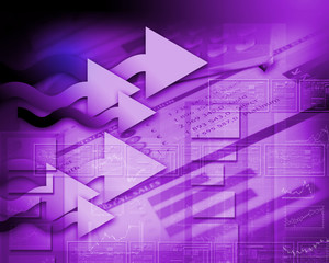 Global financial color charts and graphs