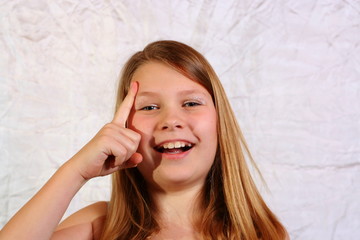 Fototapeta premium Mädchen mit Idee