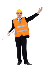 Architect shouting orders