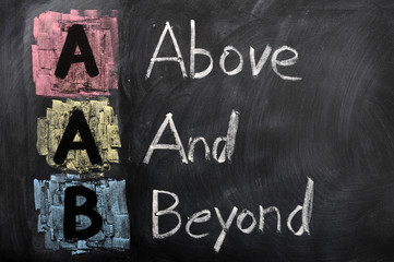 Acronym of AAB for Above and Beyond