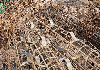 Obraz premium Baustahl für den Pfahlbau