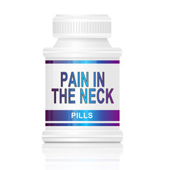 Pain in the neck concept.