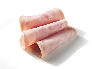 Three rolls of ham