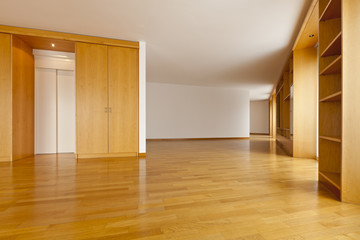 beautiful apartment, interior with hardwood floors, hall